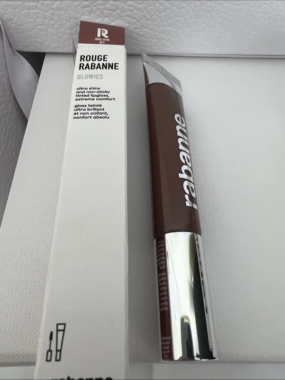 Rabanne Glowies Tinted Lip Gloss + mini set mascara & lipstick